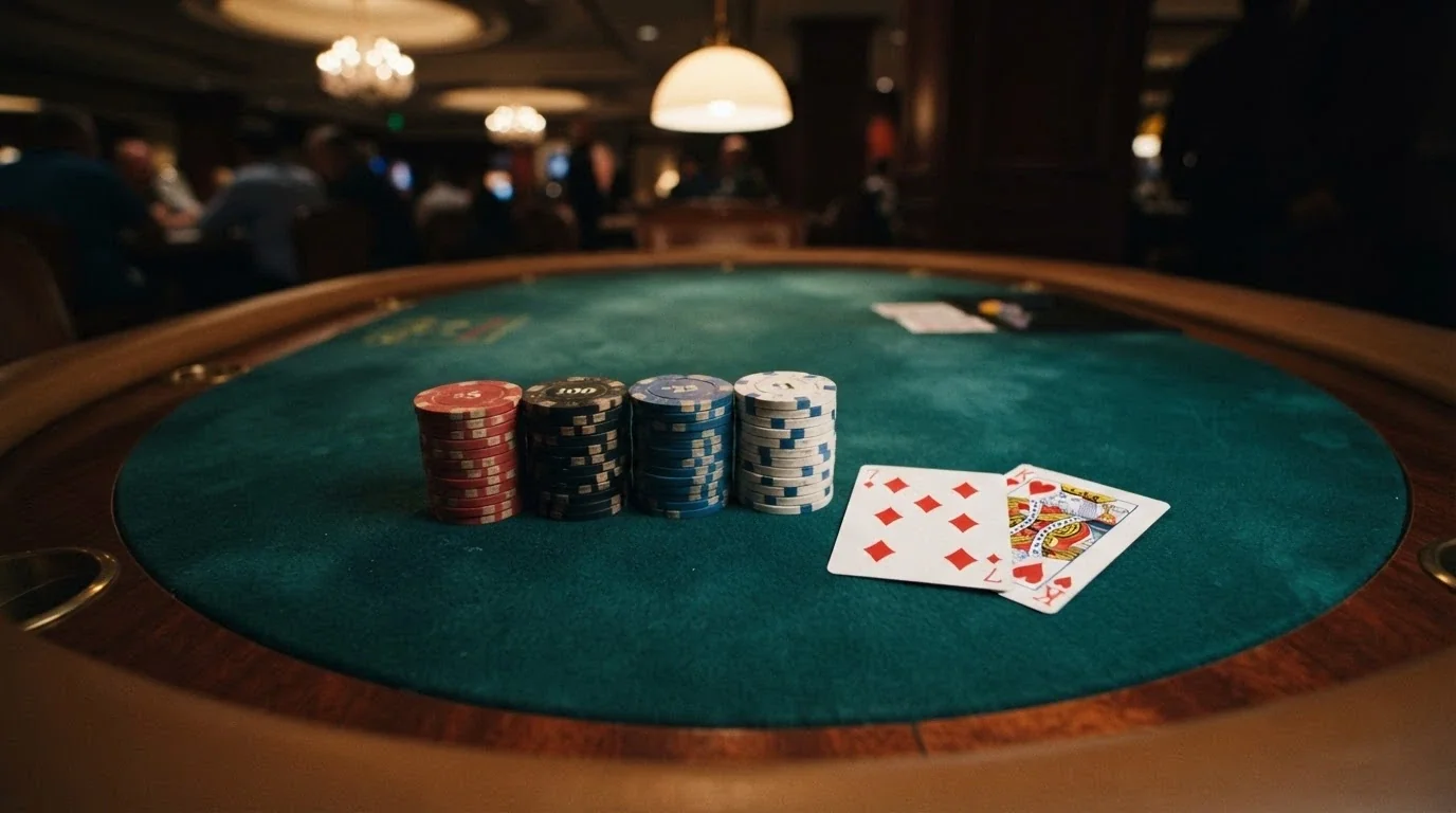 Tabla comparativa con fichas de casino y los logotipos de los operadores analizados alineados con sus condiciones clave