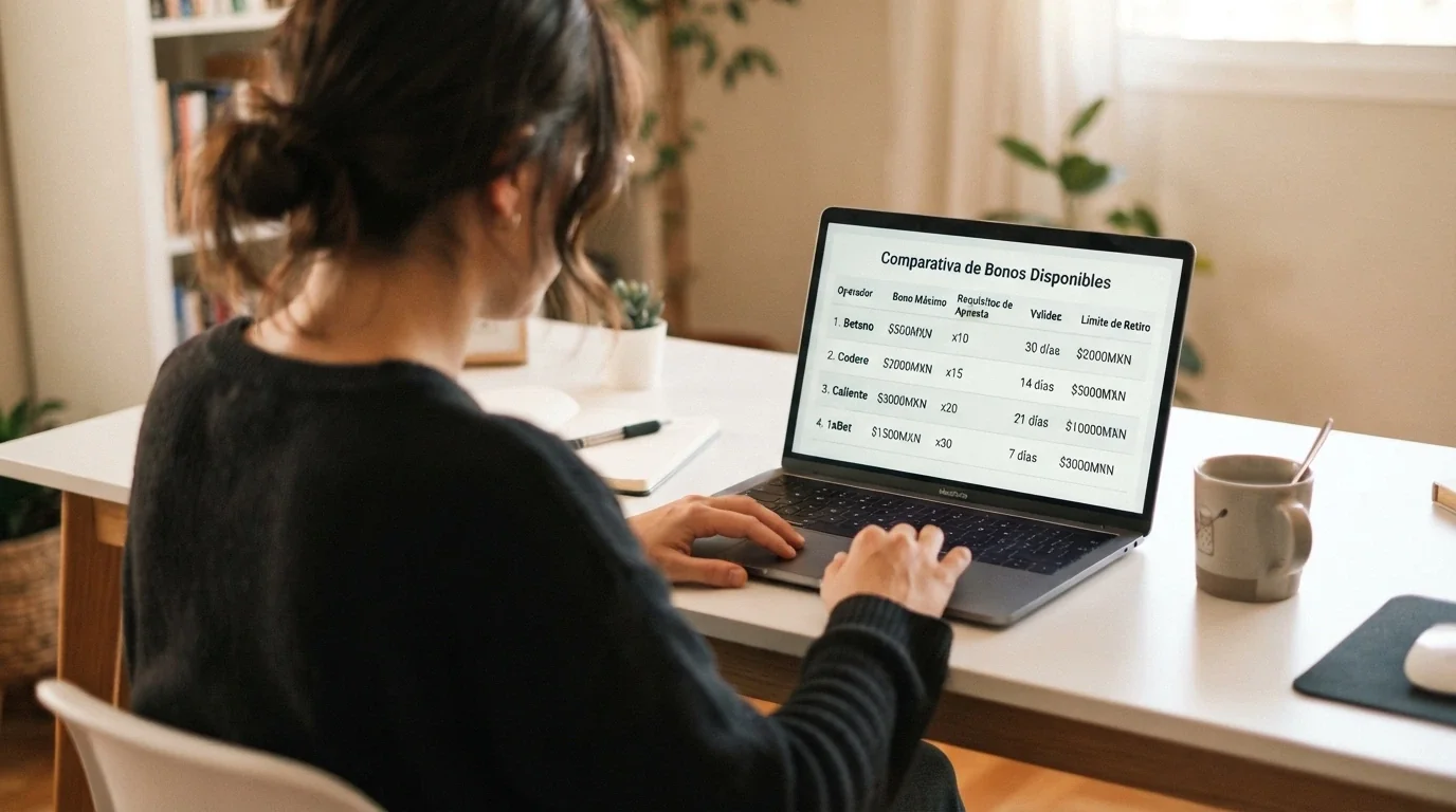 Tabla comparativa con los logotipos de diez casinos online, columnas de giros gratis, rollover, retirada máxima y requisito de depósito, ordenados por valor real de la oferta