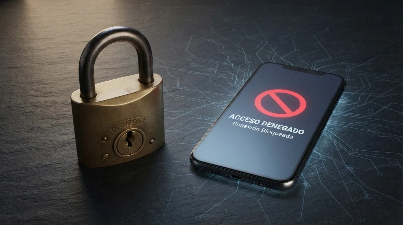 Moneda de bitcoin partida en dos mitades sobre un fondo oscuro, con la silueta de un candado abierto al lado