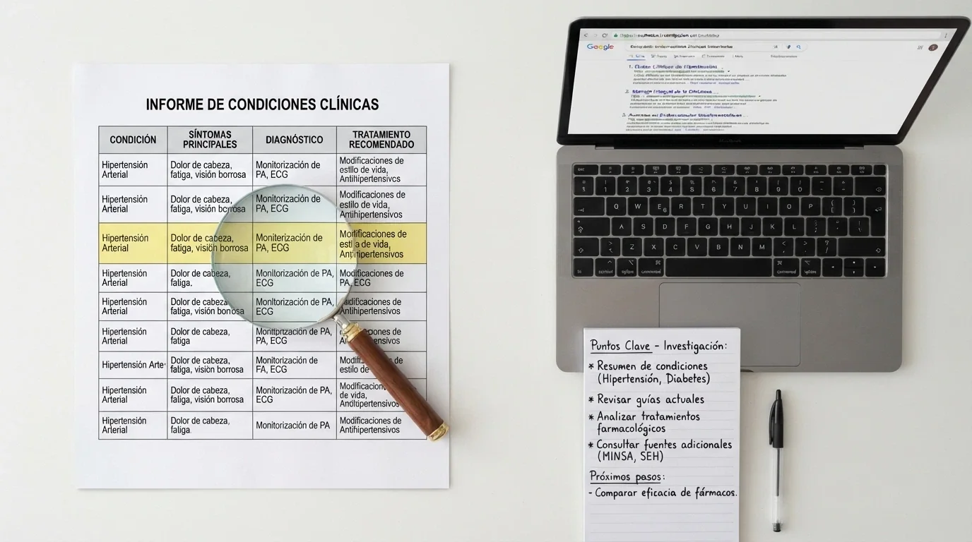 Escritorio con documentos, una pantalla mostrando el registro de la DGOJ y una lupa sobre una lista de condiciones de bono, en tonos neutros.
