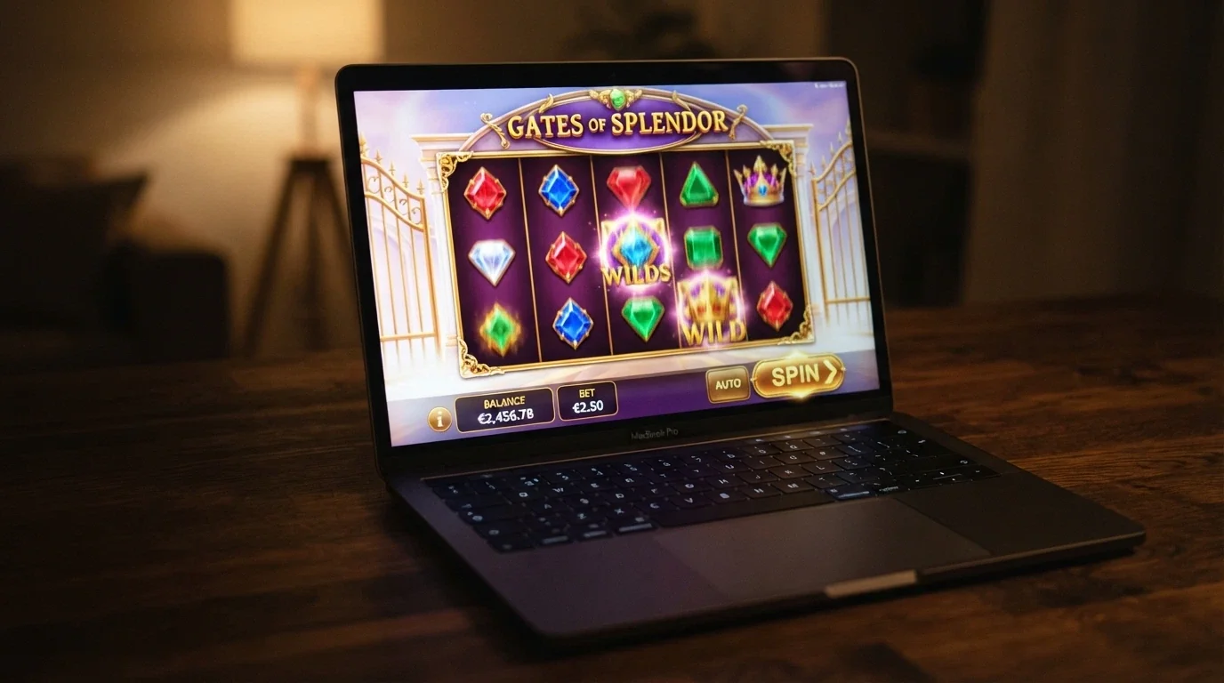 Interfaz de la slot exclusiva «Gates of Casino Barcelona» en pantalla de ordenador