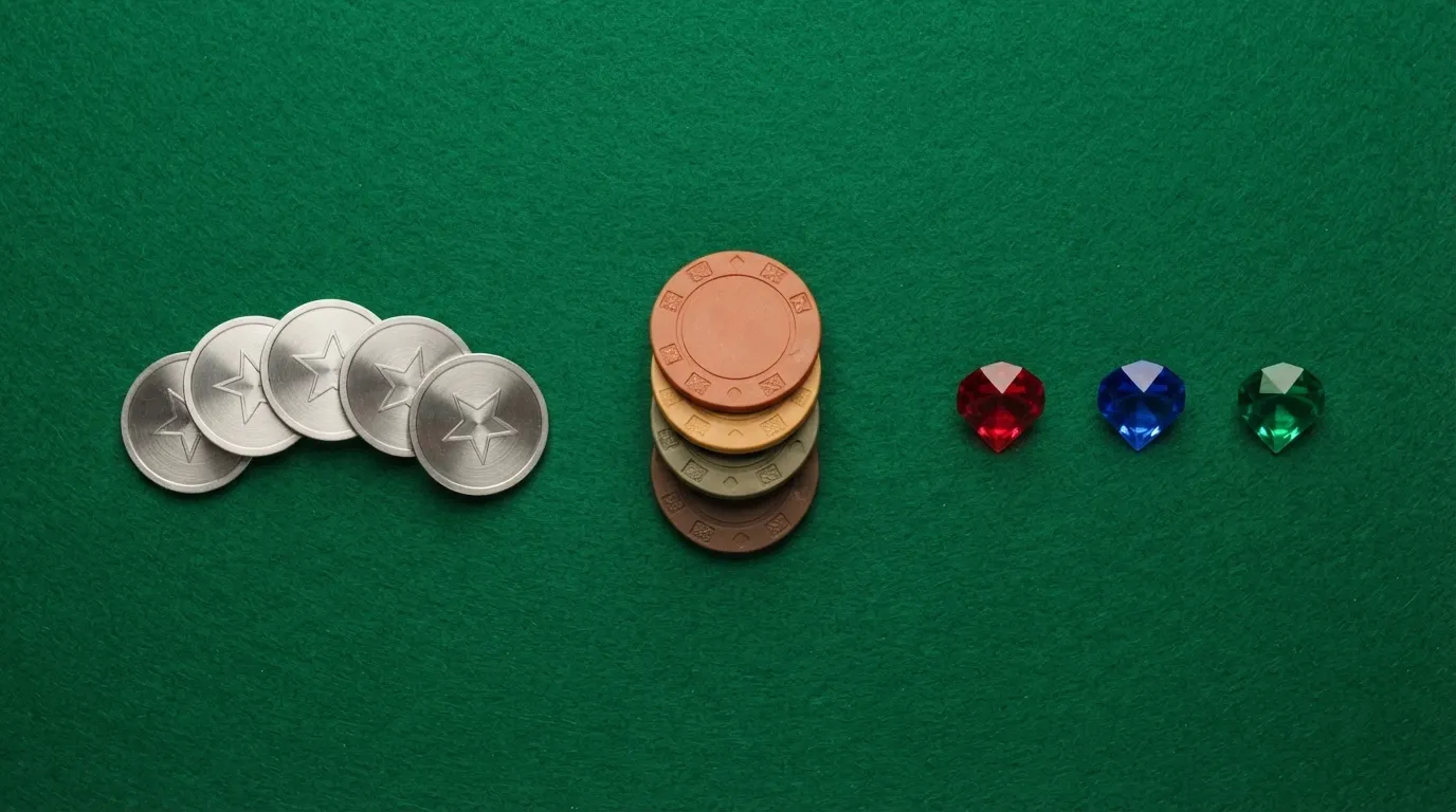 Comparativa visual de los distintos formatos de bono sin depósito: tiradas gratis, saldo en euros y giros promocionales sobre una mesa de juego