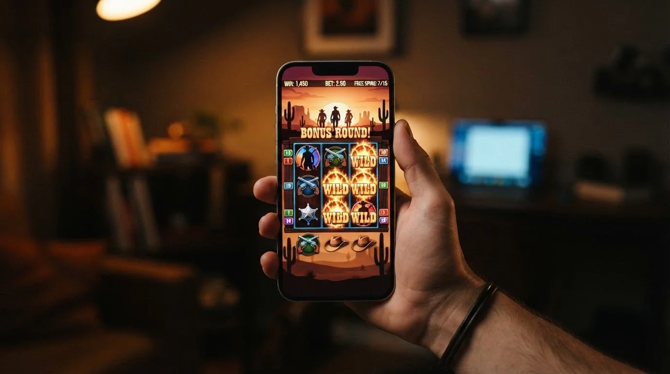 Composición con las pantallas de juego de Wanted Dead or a Wild, Chaos Crew y Le Bandit mostrando sus escenas de bonus y estética característica